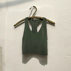Aerie offline  athleisure bra tank olive green M